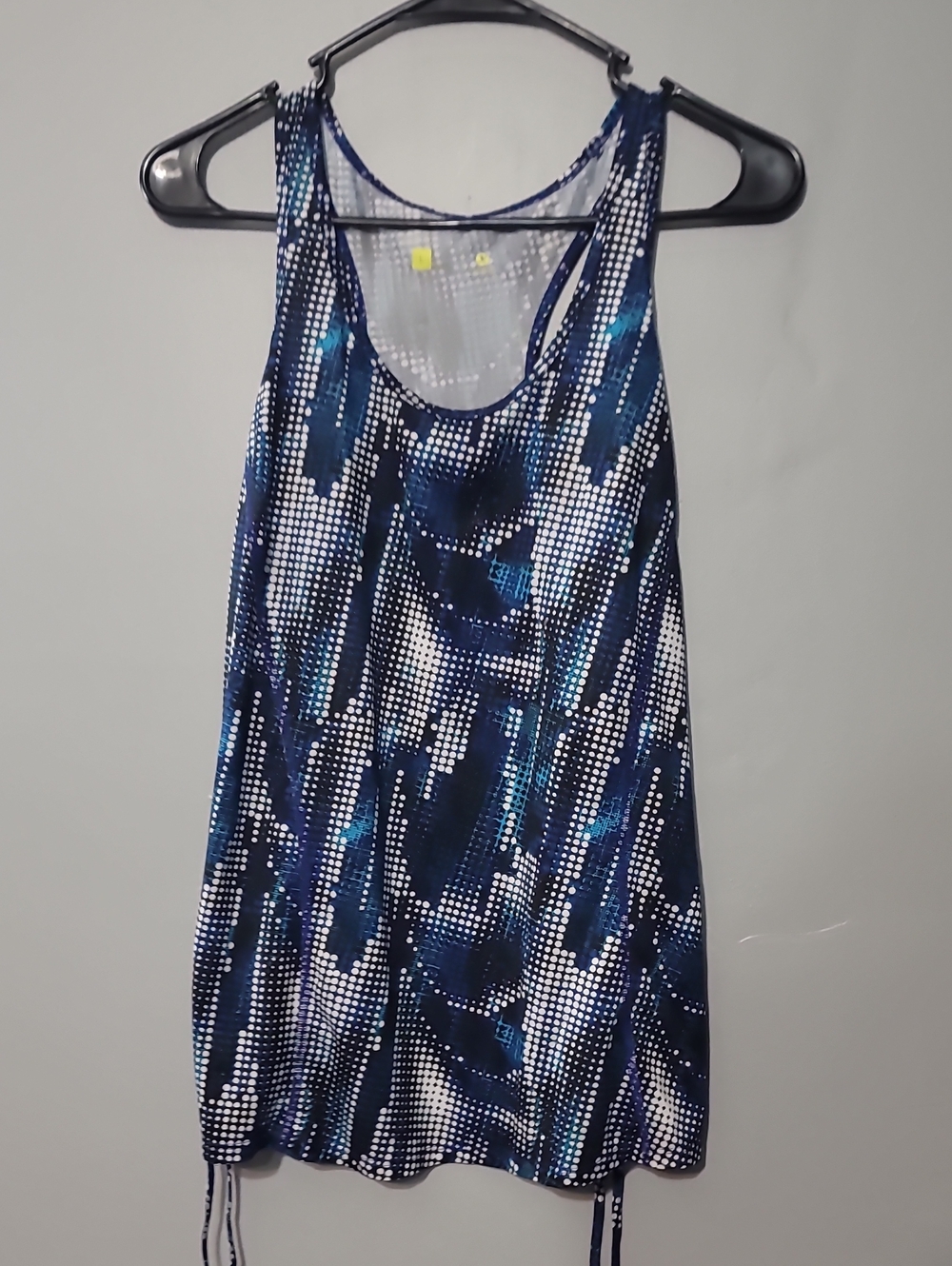 Xersion Blue and White Printed Racerback Tank Top